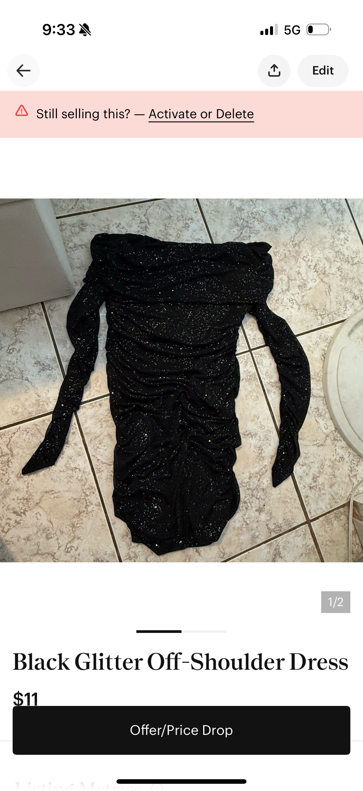 Off shoulder dress size s never used