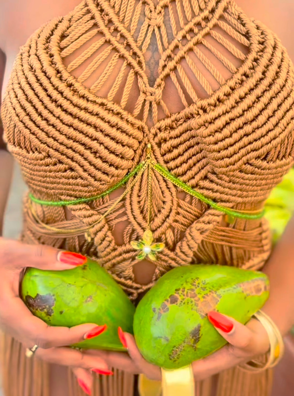 Jade swim belly chain