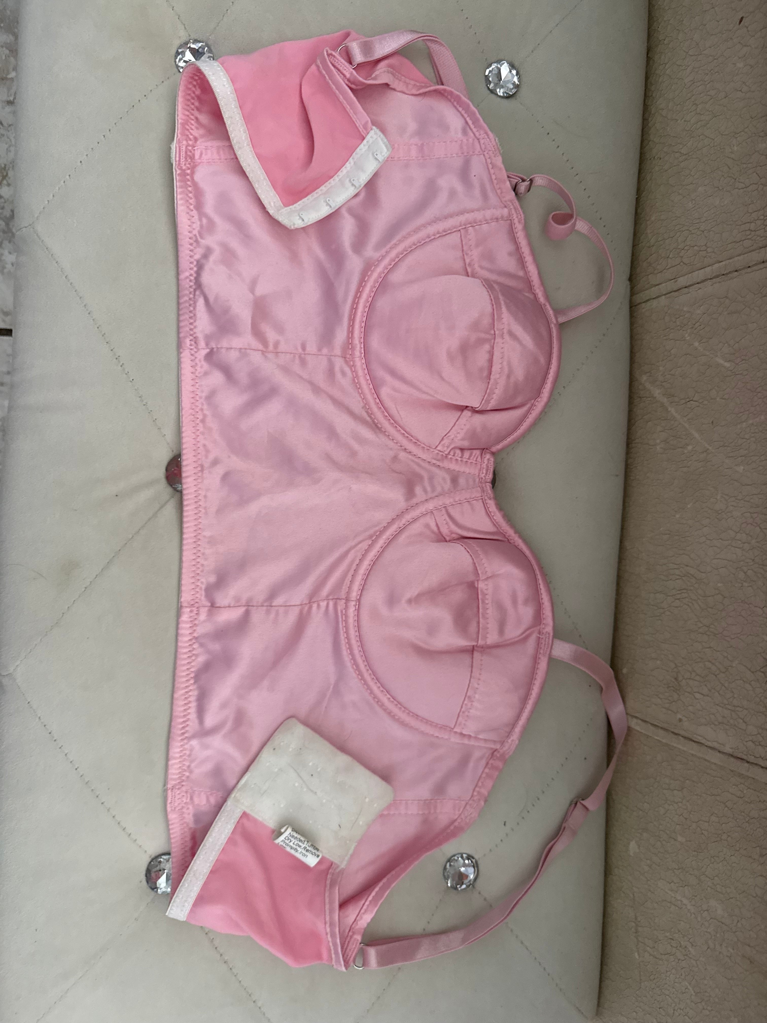 Top size s used pink y crema