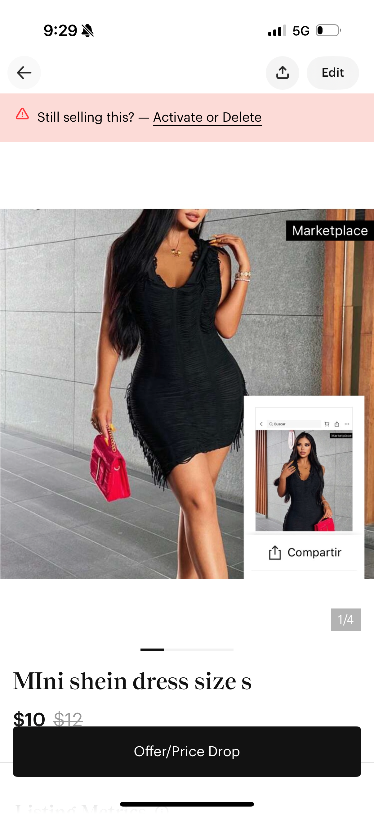 Dress size s used once