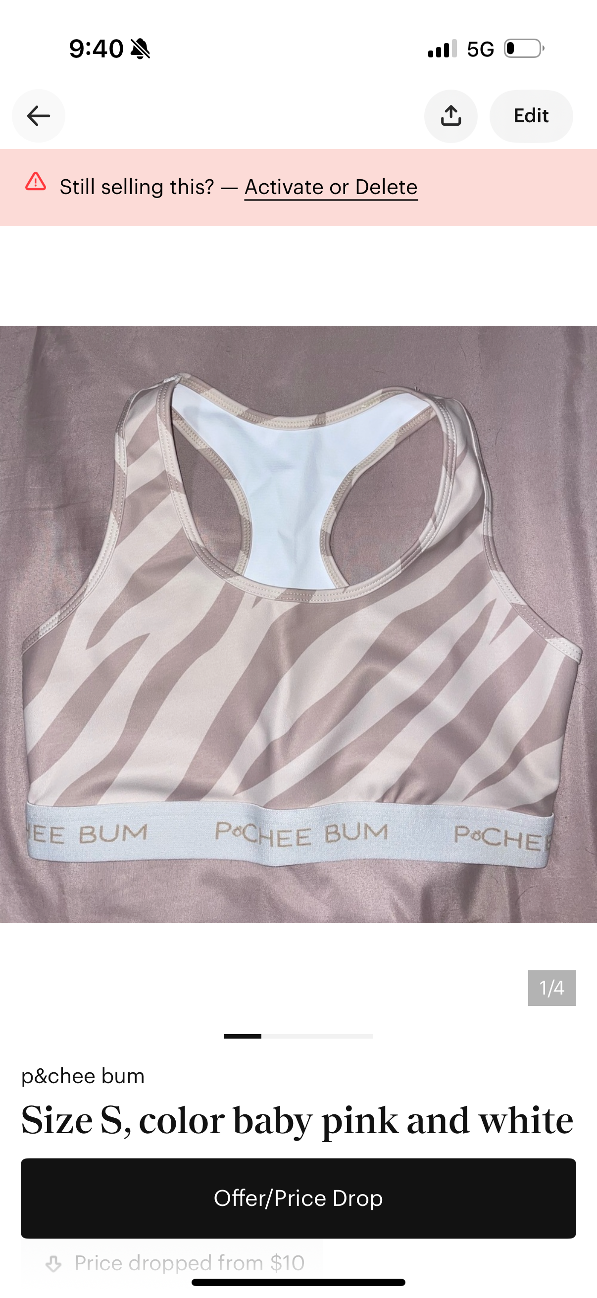 Sport bra size S used