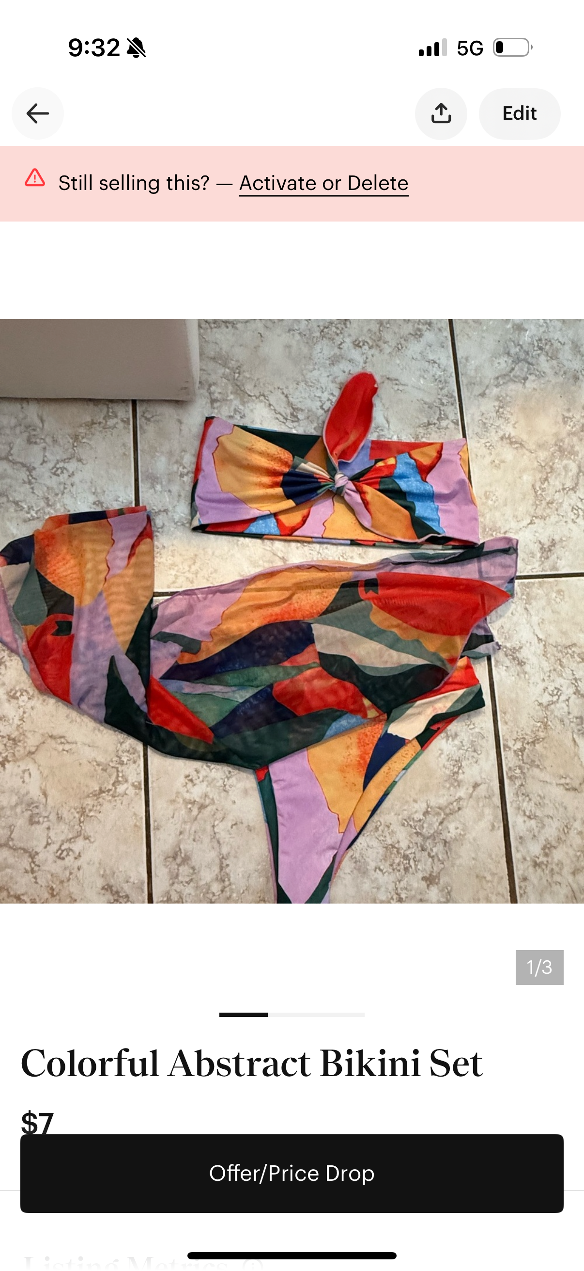 Bikini 3 pieces never used size s