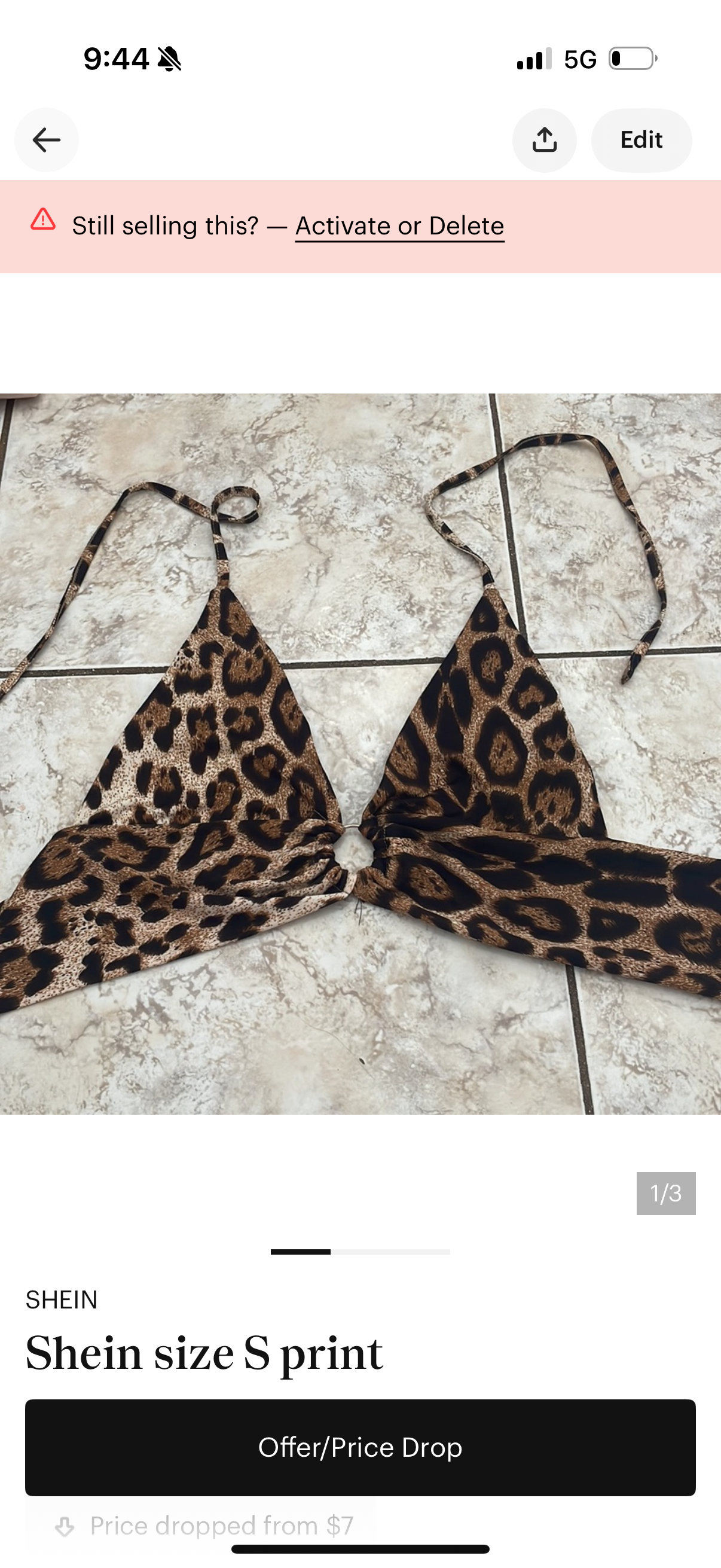 Crop top size s used