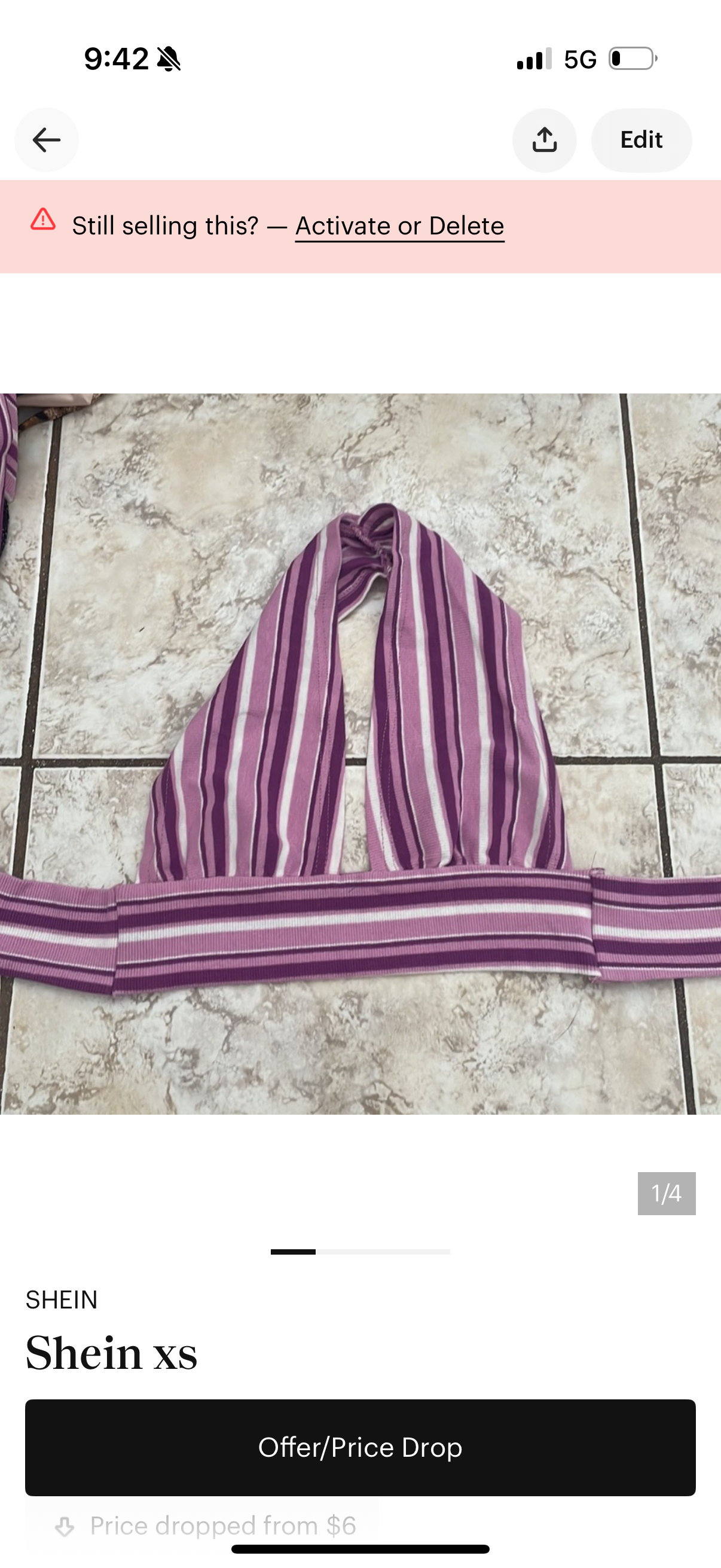 Top size XS used