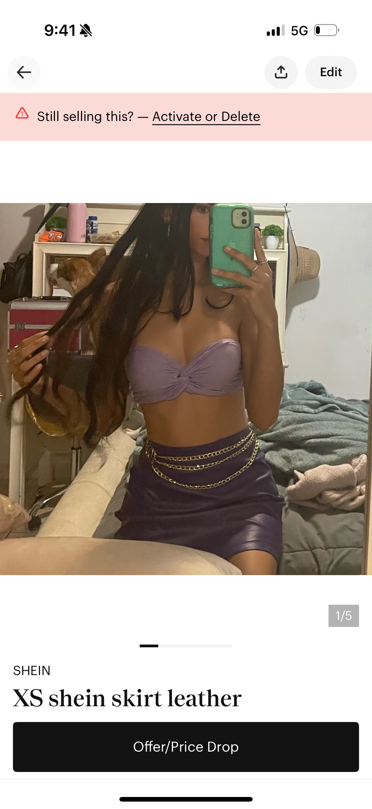 Top + skirt size XS used