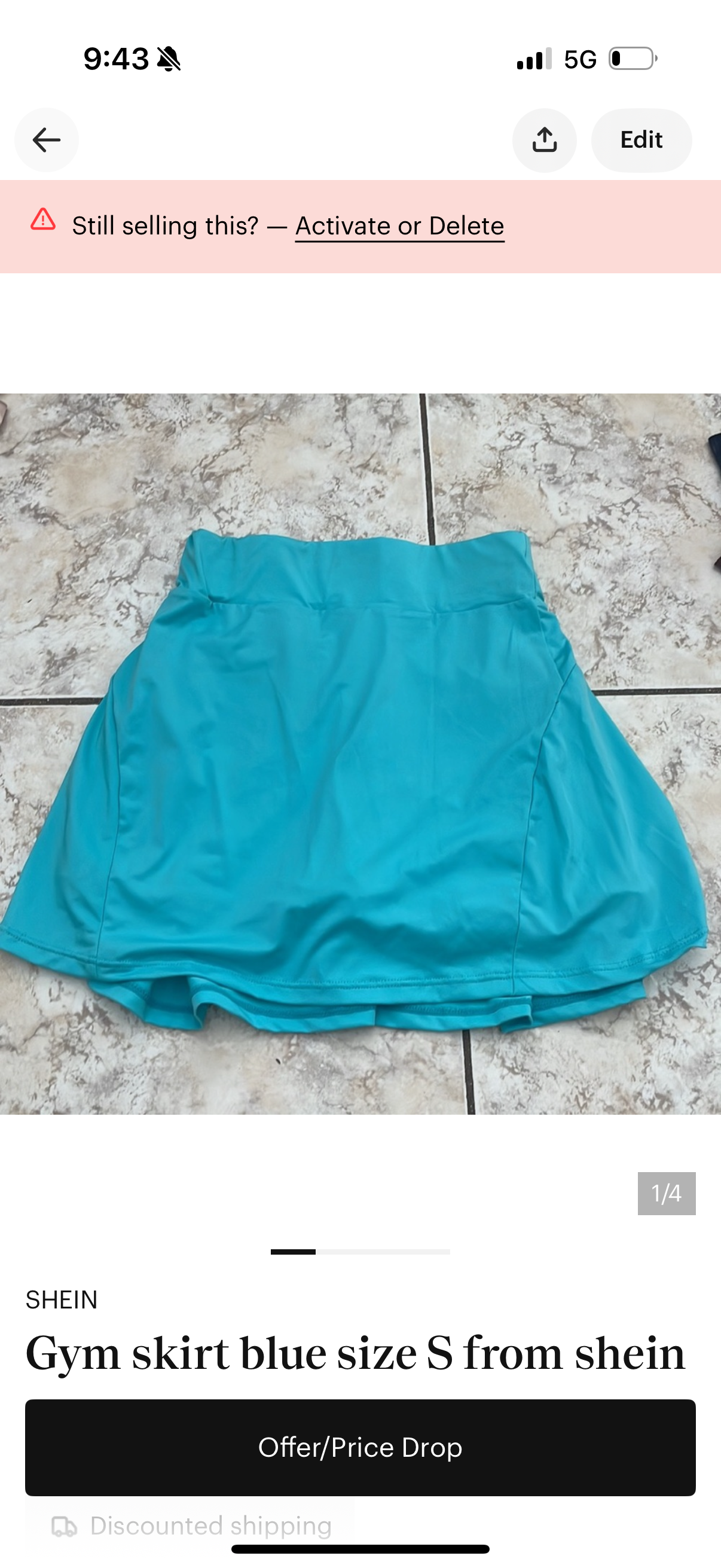 Gym skirt size s used