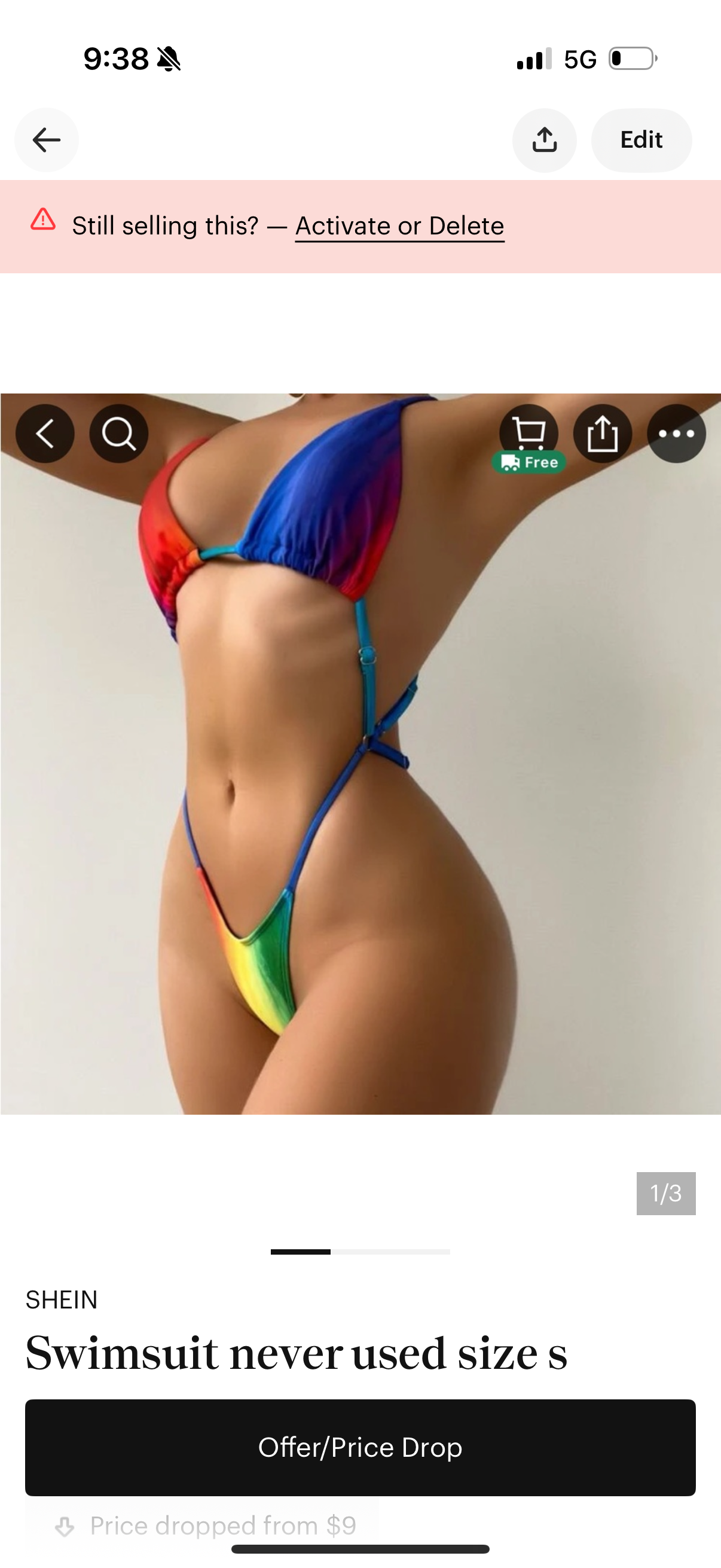 Swimsuit size s never used