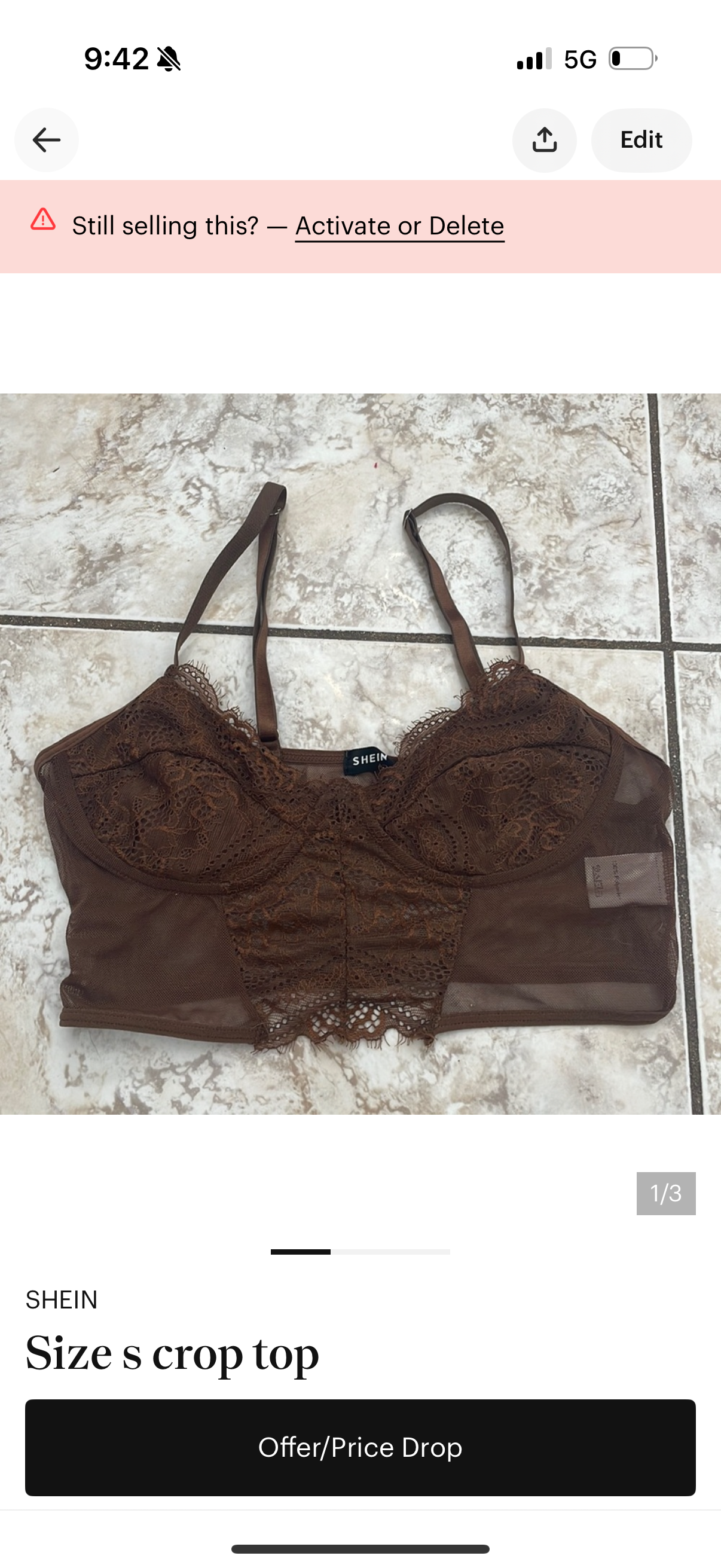 Crop tops size s used