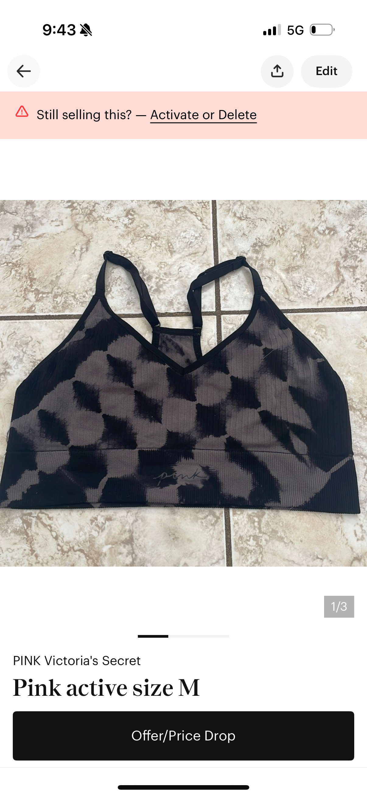Sport bra size m used