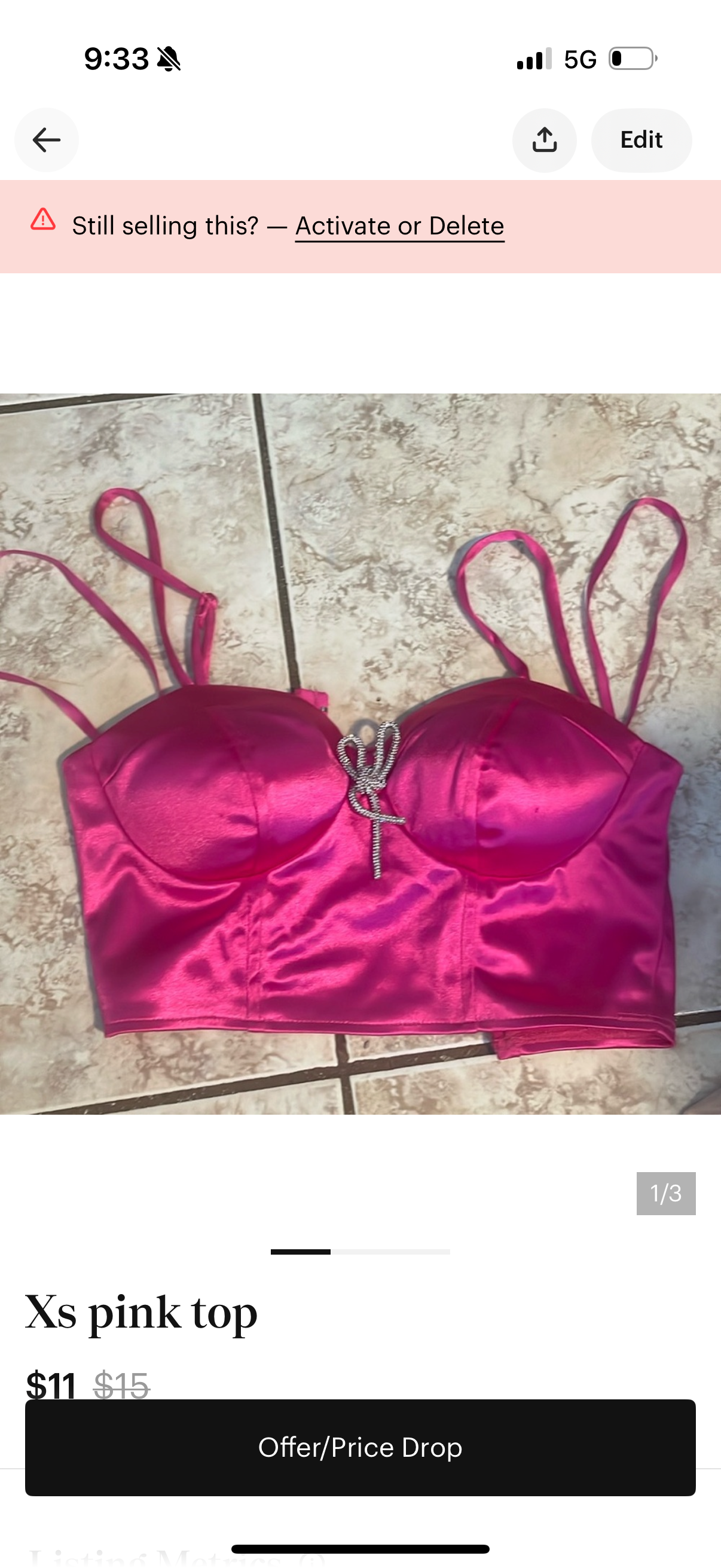 Top size XS never used