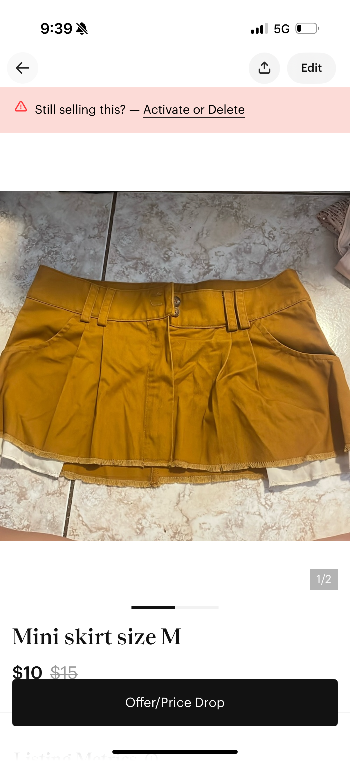 Mini skirt size M never used